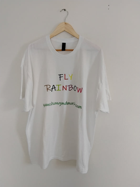 Fly Rainbow Cotton T shirt, New